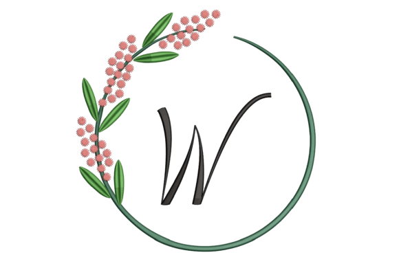 Monogram W: A Summer-Soft Floral Monogram
